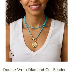 Double Wrap Turquoise Bead Necklace
